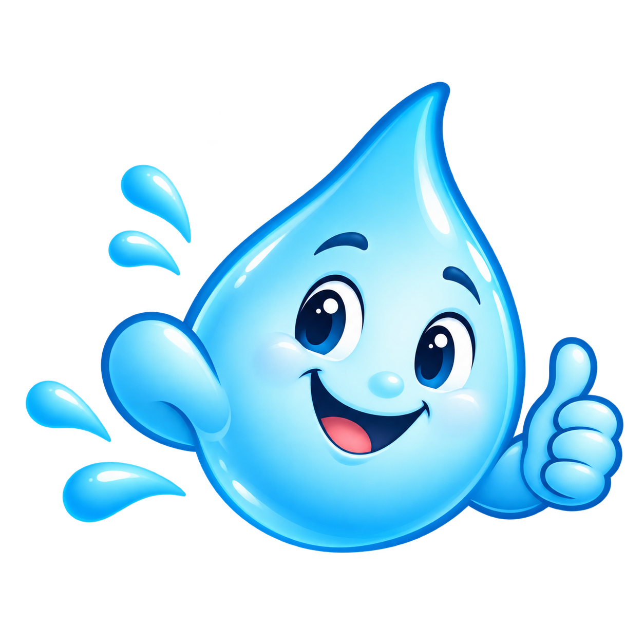 Fröhlicher Wassertropfen